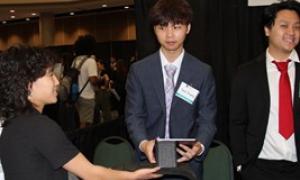 Jaimie Park, Jason Ouyang Computer Science and Mathematics ‘25, and Steve Ma (Right to left) Delta Air Lines
