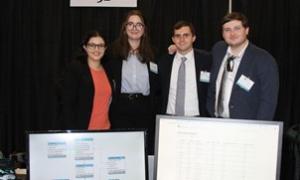Armaity Katki, Emily Sperring Computer Science and Mathematics ‘25, Will Mayo, Christian Jensen (Right to left) Warner Robins Air Force Base