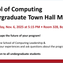 Undergraduate Town Hall meeting information